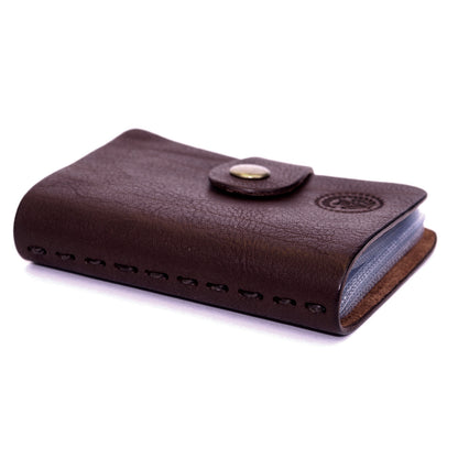 Visitenkarten Leder Etui Tawan in Orange, Chocolate, Olive und Schwarz
