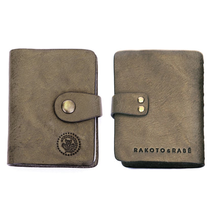 Visitenkarten Leder Etui Tawan in Orange, Chocolate, Olive und Schwarz