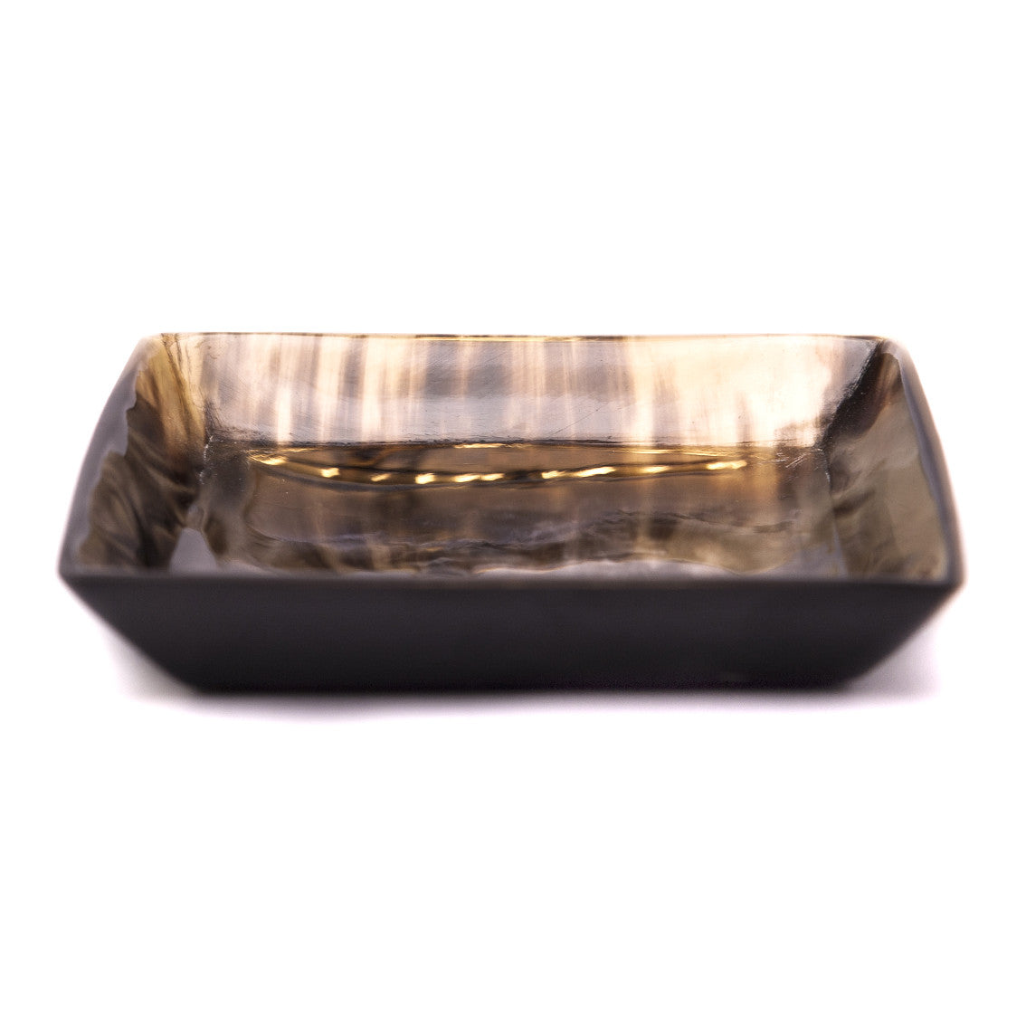 Schale aus Zebu Horn Quadrat